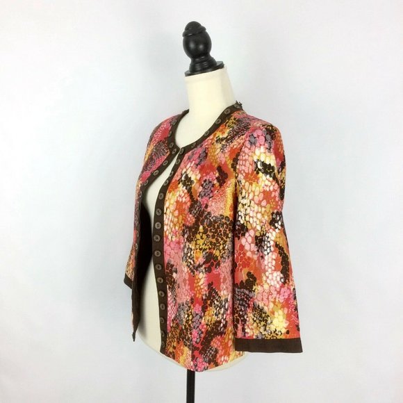 Trenz by Theresa Dressy Floral Silk Blend Blazer - Picture 5 of 6